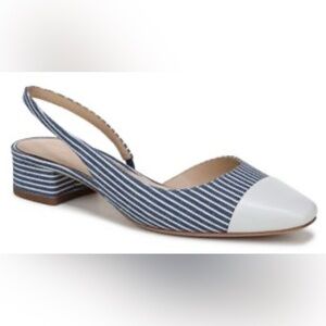Veronica Beard CECILE PINSTRIPE SLINGBACK SHOES 8.5 $375 New $375